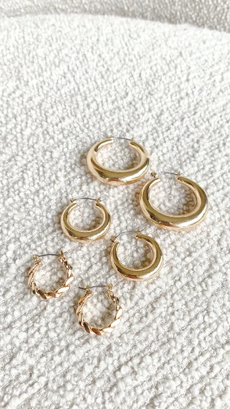 Classic Hoop Set - Gold