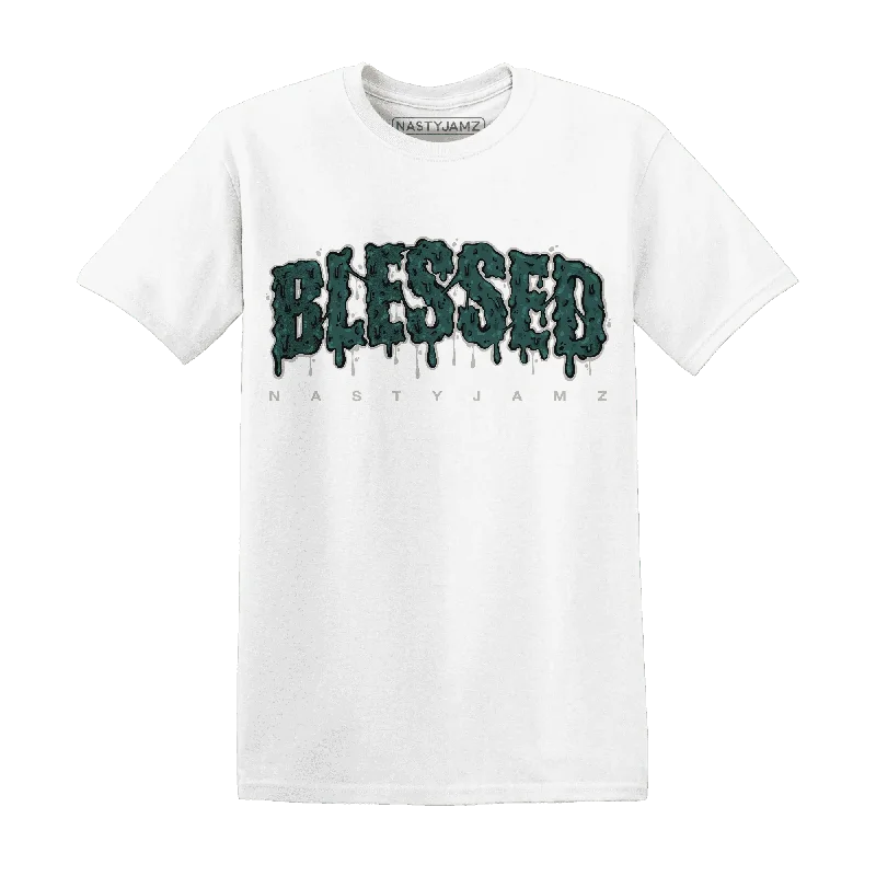 NastyJamz Oxidized Green 4s T Shirt Match Blessed Text