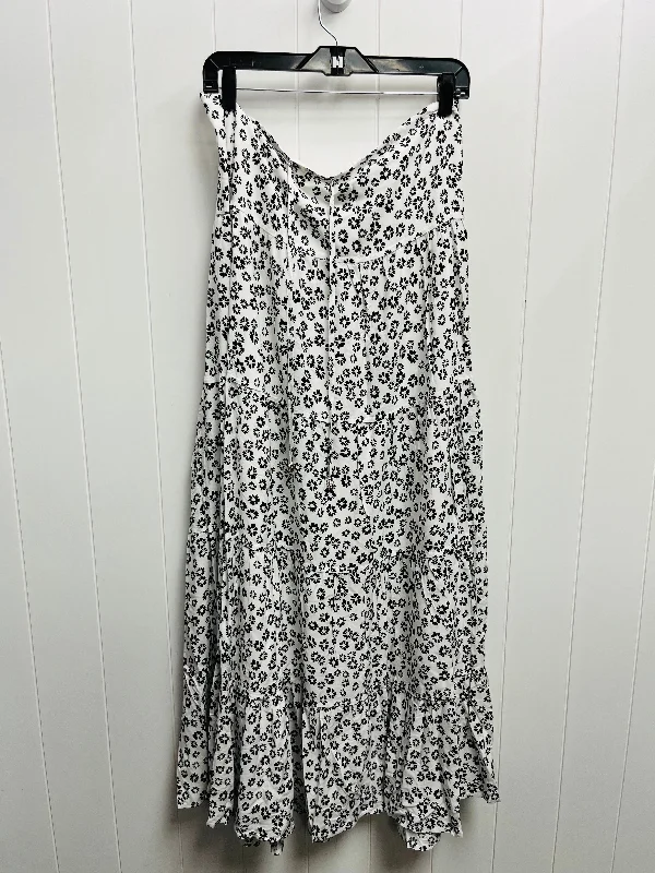 Skirt Maxi By Pink Lily In Black & White, Size: L