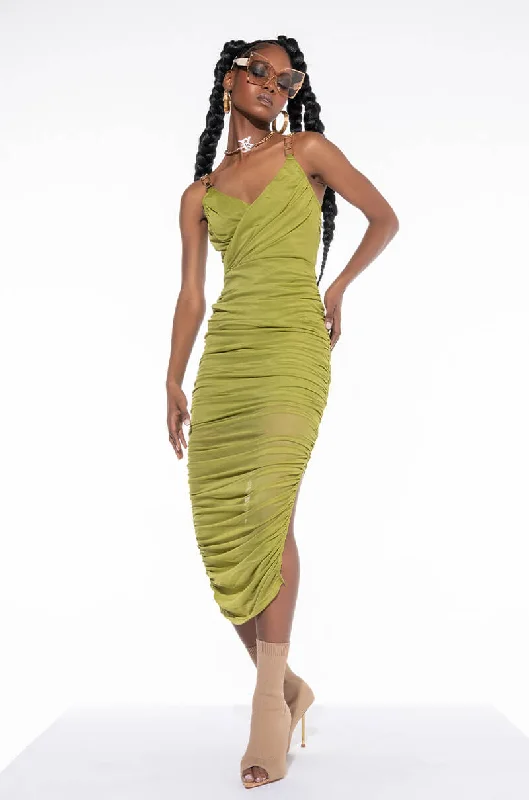 NOTHING BUT THE BEST MIDI DRESS OLIVE