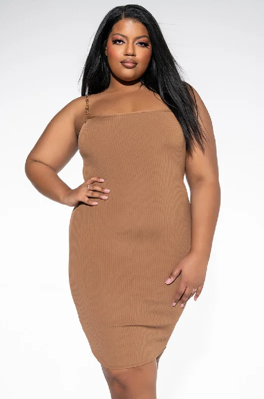 PLUS PERFECT EVERYDAY BANDAGE MIDI DRESS