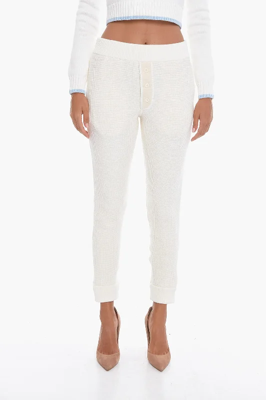 The Row Cashmere Blend GINZENA Sweatpants with Buttons